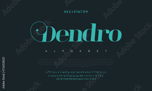 Dendro , luxury modern font alphabetical vector set 
