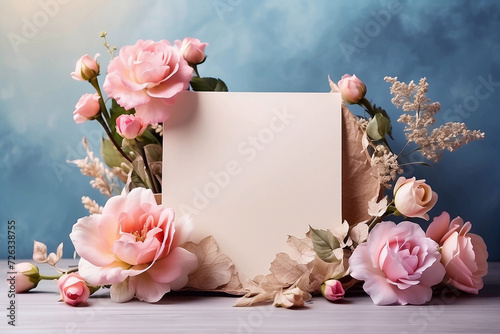 Roses for Valentine's Day and cards to send happiness
