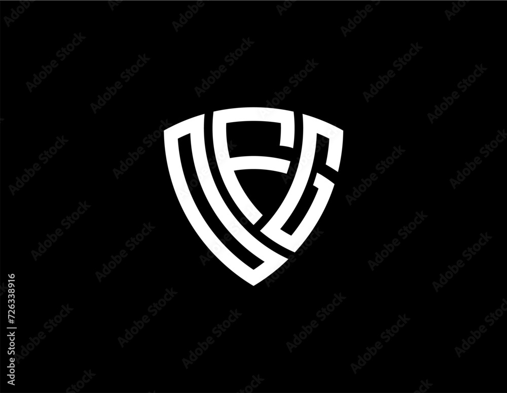 OFG creative letter shield logo design vector icon illustration OFG creative letter shield logo design vector icon illustration