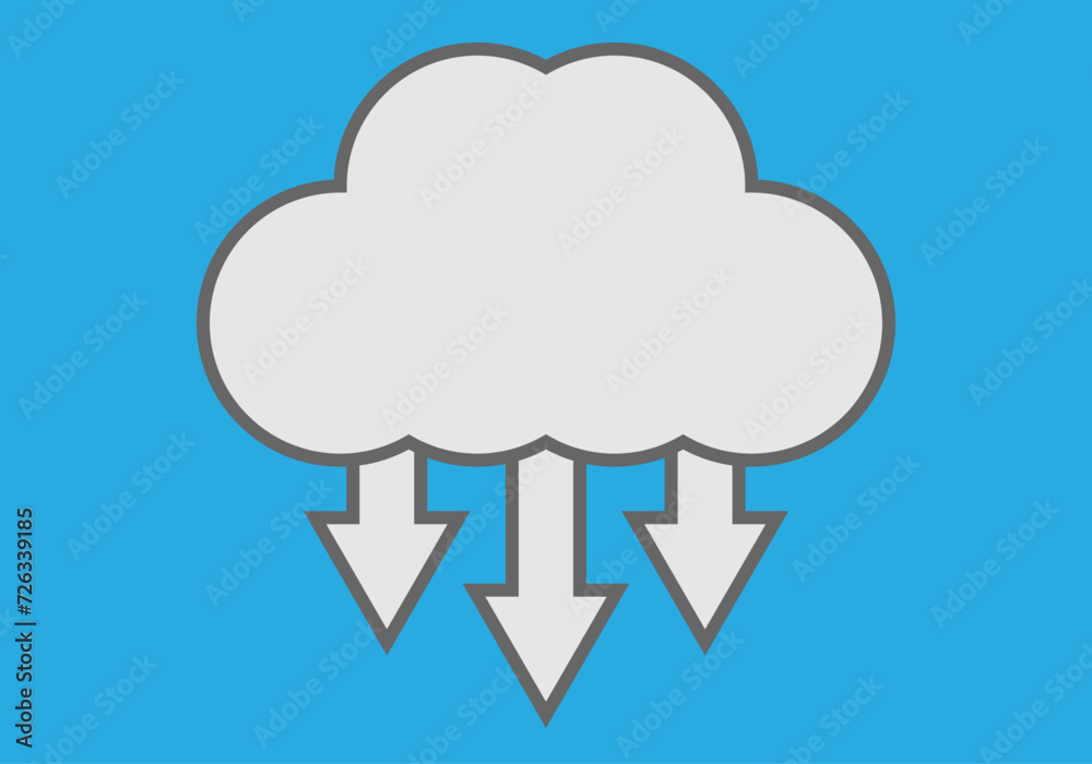 Nube de contaminación de dióxido de carbono en fondo azul.