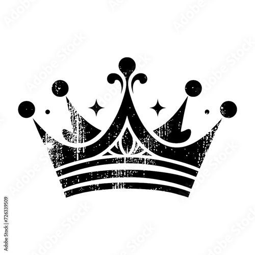 crown logo grunge texture style - black - artwork 6