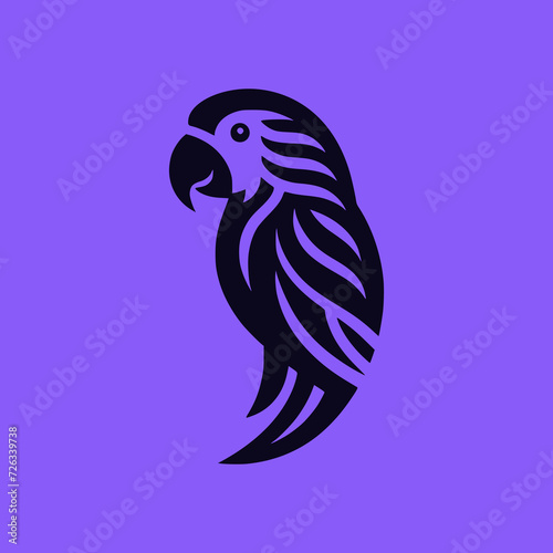 Parrot vector illustration for an icon, symbol or logo