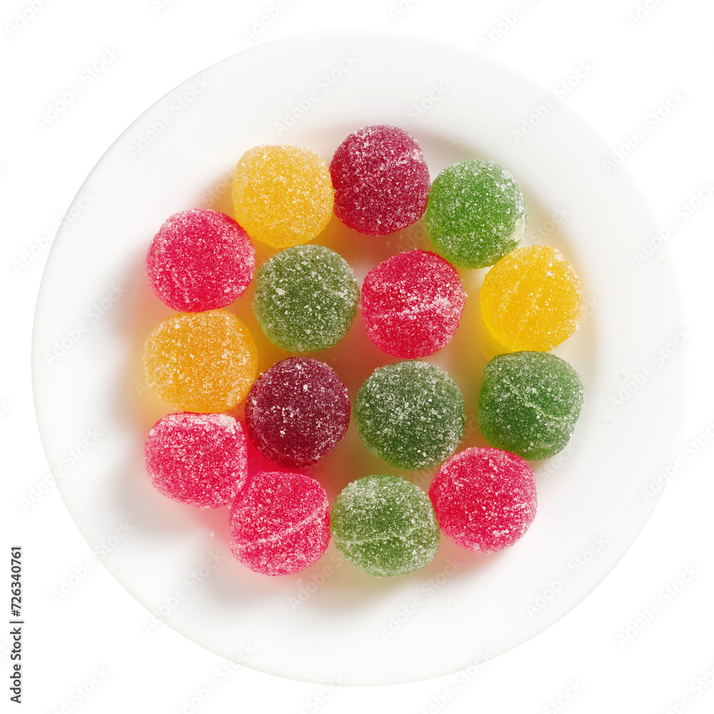 Candy marmalade balls in sugar Candy marmalade balls in sugar