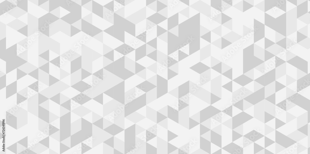 Seamless geometric pattern square shapes low polygon backdrop background. Abstract geometric wall tile and metal cube background triangle wallpaper. White and gray polygonal background. Seamless geometric pattern square shapes low polygon backdrop background. Abstract geometric wall tile and metal cube background triangle wallpaper. White and gray polygonal background.