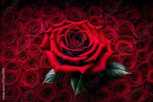 Explore the artistic elegance of a red rose background in a stock photo  creating a visually appealing and romantic atmosphere.