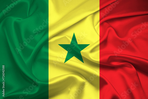 Flag Of Senegal, Senegal flag, National flag of Senegal. fabric flag of Senegal.
