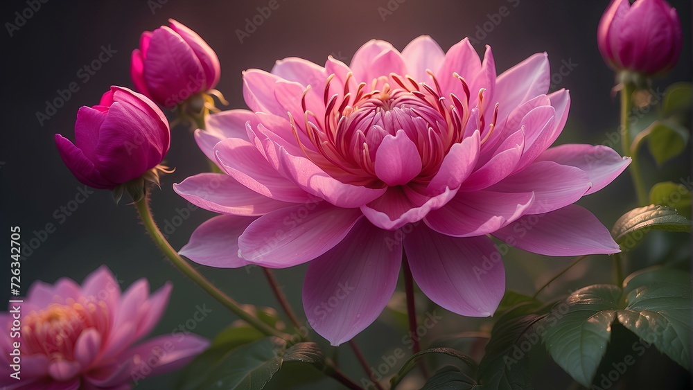 Obraz premium Close-Up Lotus Flower: Capturing Nature's Delicate Beauty in Detail