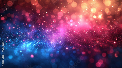 Vibrant pink and blue light rays with bokeh effect perfect for celebration and abstract backgrounds.