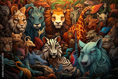 world animal day background illustration