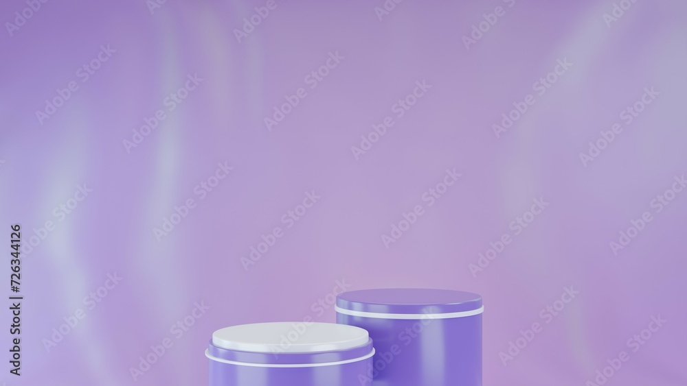 3D Rendering Purple background with podium abstract hologram 3D Rendering Purple background with podium abstract hologram