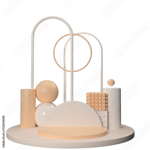 3D Decoration podium for product
