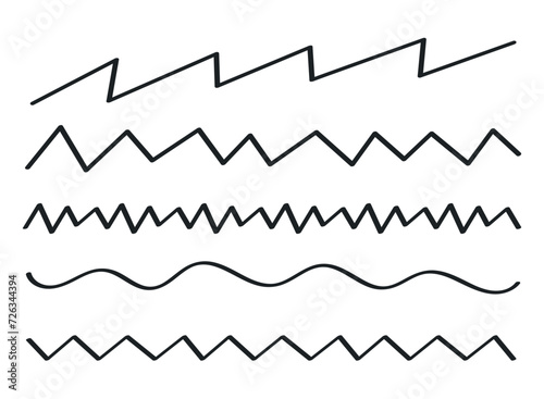 Hand drawn zig zag lines