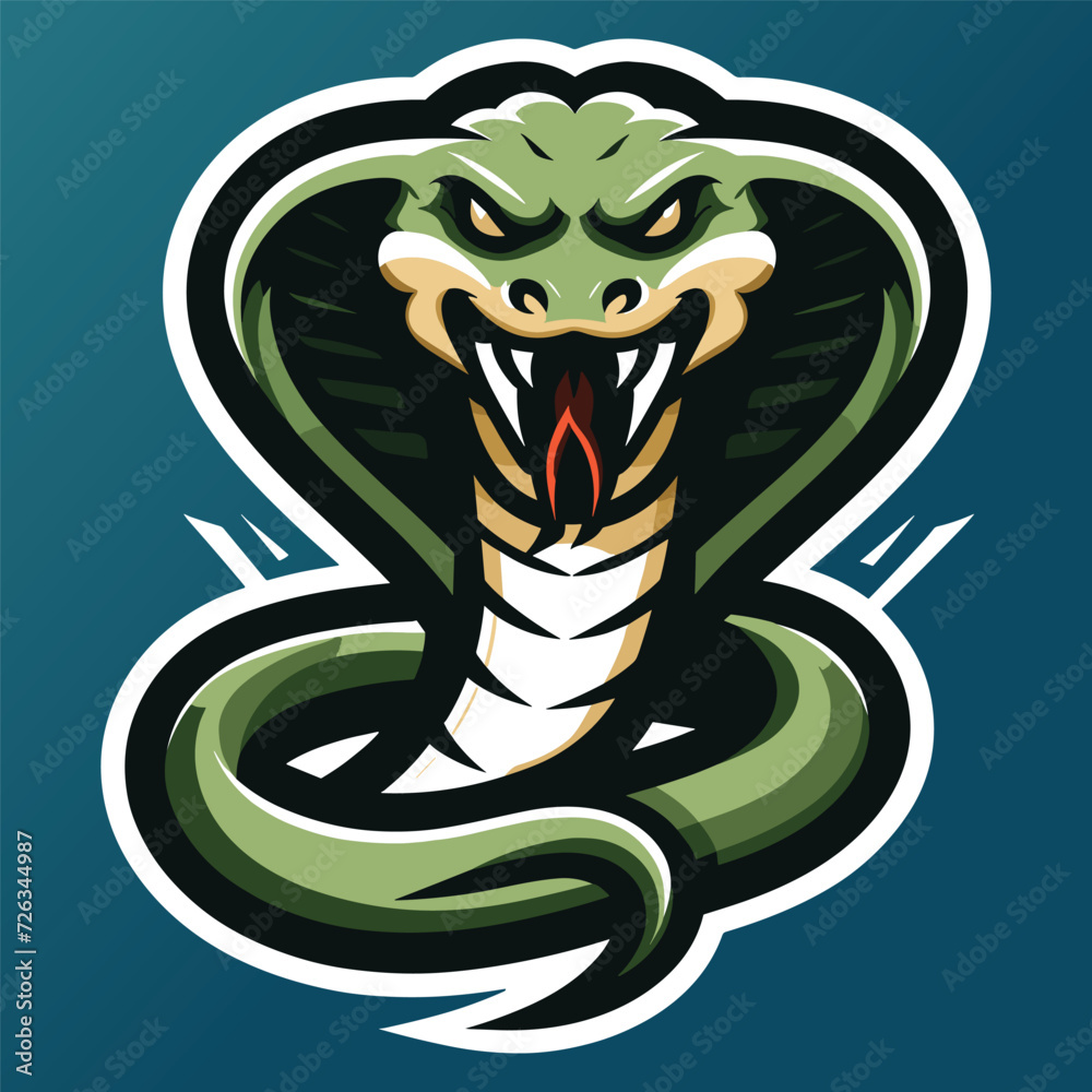 Fototapeta premium Free high quality viper snake mascot logo template