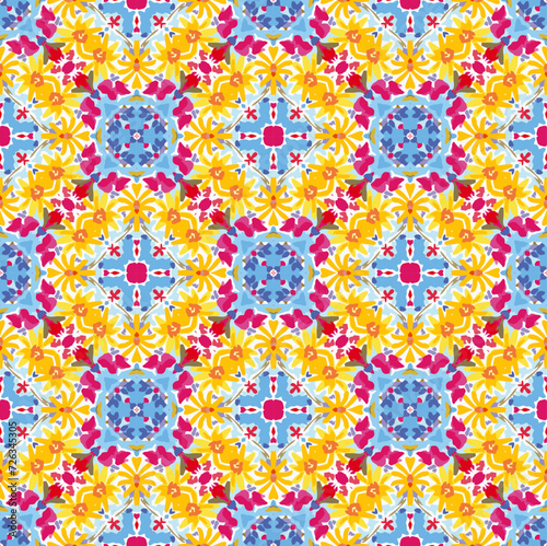 simple flower abstract batik chrismas pattern