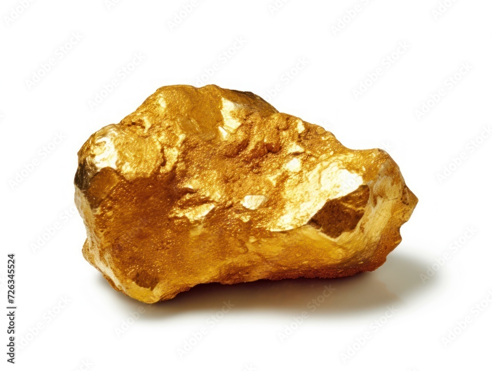 Golden Nugget on a White Background