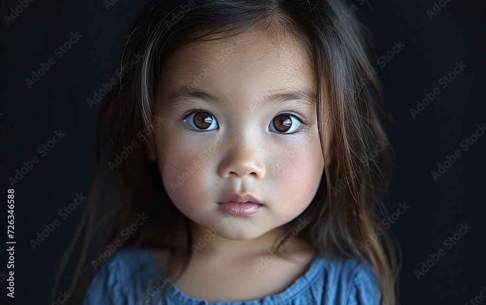 Close-Up Portrait of Child With Blue Eyes Close-Up Portrait of Child With Blue Eyes