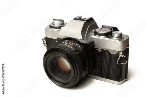 Analog camera isolated on white background