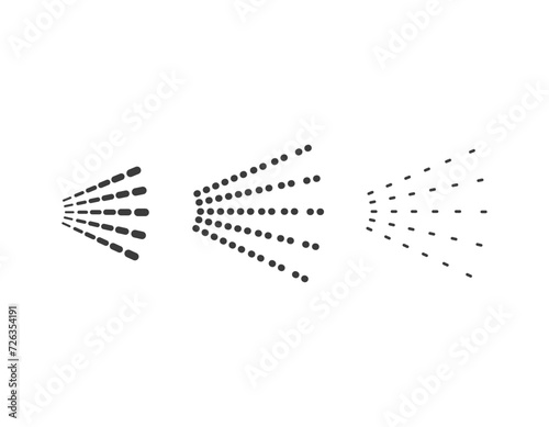 Spray icon. Water or air spray nozzle for spray paint or deodorant. Vector illustration. Isolated on white background.