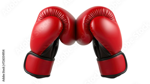 red boxing gloves on transparent background © maretaarining