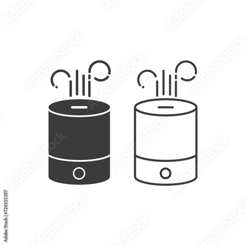 Humidifier icon set. Contour humidifier vector illustration. isolated on white background.
