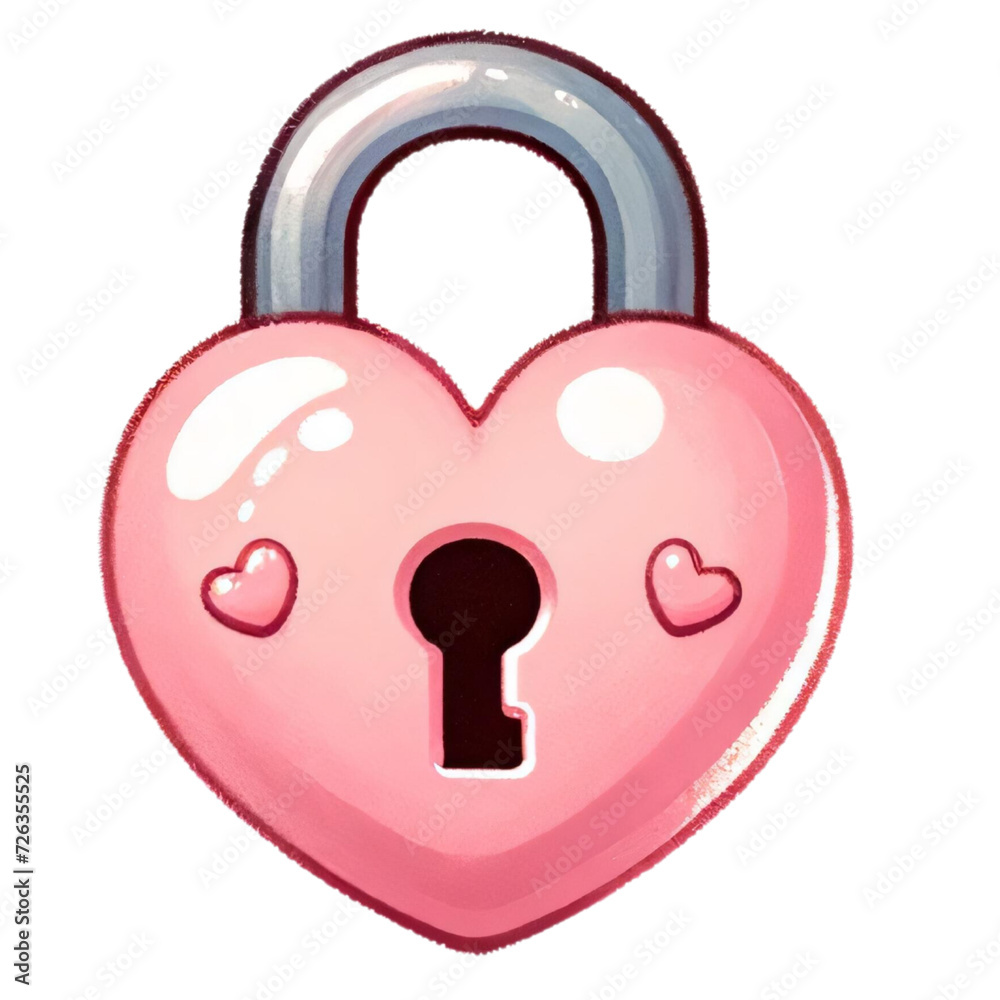 watercolor Heart-shaped lock and key. , Valentine's Day, illustration, element, Graphic Elements, design element. Icon design watercolor Heart-shaped lock and key. , Valentine's Day, illustration, element, Graphic Elements, design element. Icon design