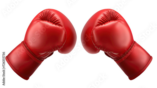 red boxing gloves on transparent background © maretaarining