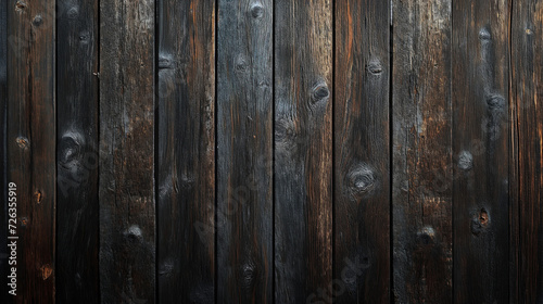Wooden Wall Against Black Background