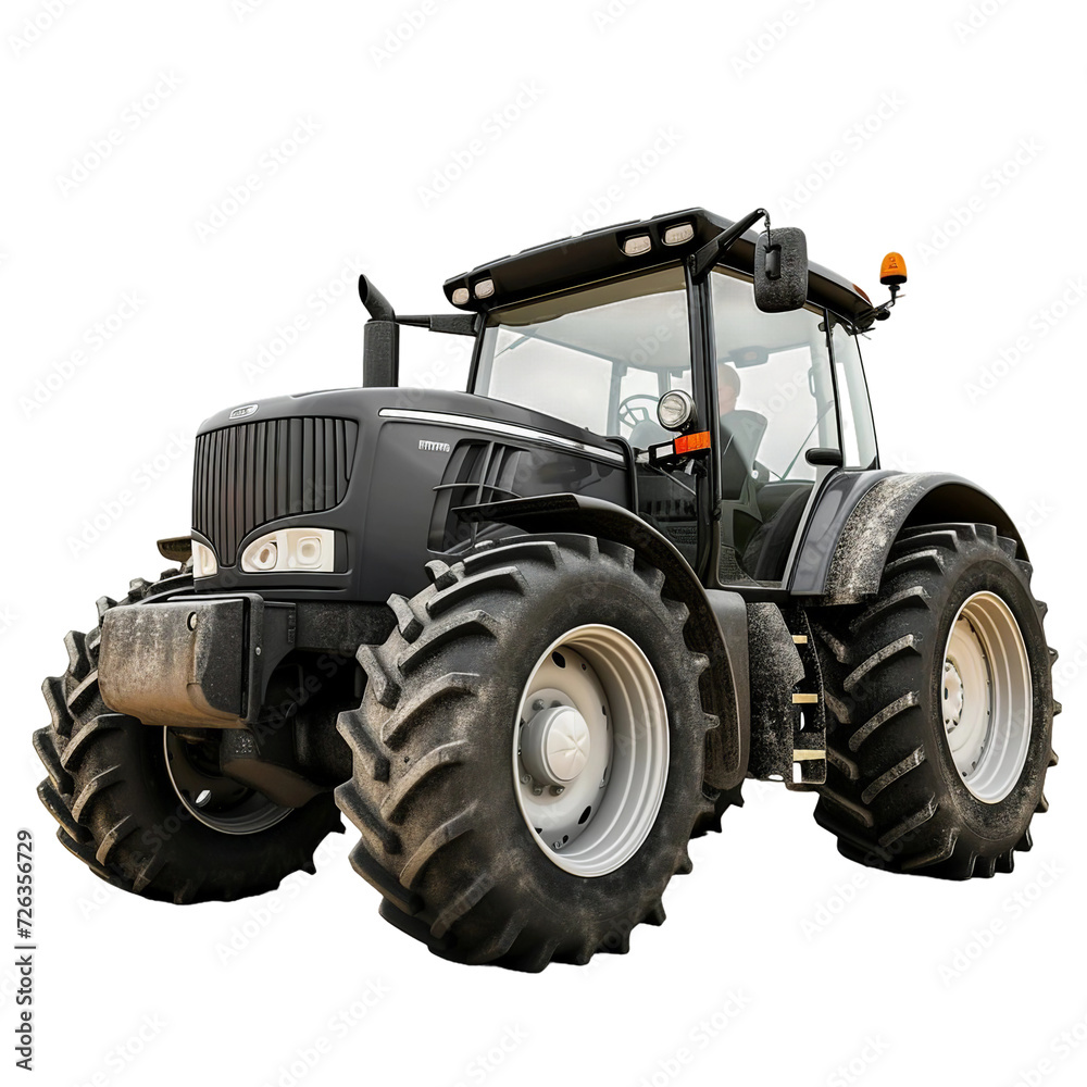 Obraz premium Tractor, transparent background, isolated image, generative AI