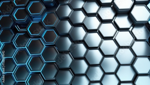 Futuristic hexagonal structure background. generative, ai.