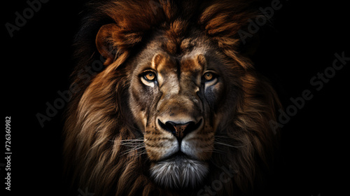 Lion head on black © Rimsha