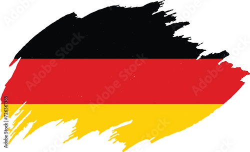 Germany flag painted with brush on white background