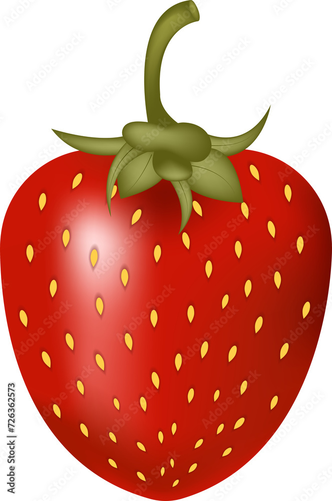 Strawberry doodle icon. raw strawberry for print, web, mobile and infographics in realistic style, on transparent, png Strawberry doodle icon. raw strawberry for print, web, mobile and infographics in realistic style, on transparent, png