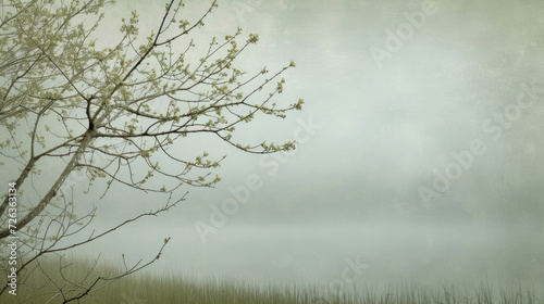 A serene March landscape, where tranquility reigns supreme, inviting contemplation and reflection © Veniamin Kraskov