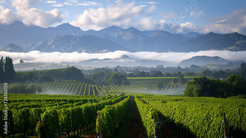 A view of a new zealand vineyard