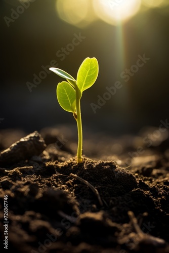A small plant is knocked out of the soil.