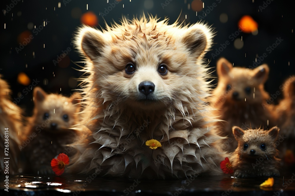 Obraz premium cute animals in nature 