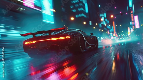 street racing AAA videogame gameplay with information datum design for console playing to earn gaming crypto tokens and cryptocurrency project future as wide banner UI
