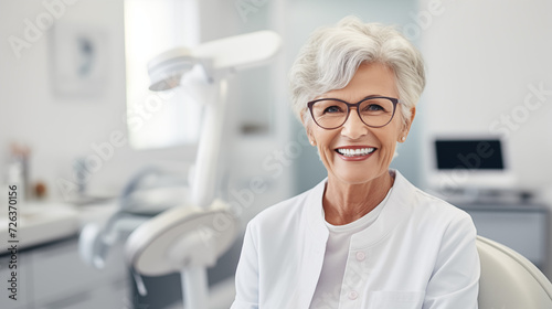  old woman at a adult s dentistry for healthy teeth and beautiful smile  ultra high quality  