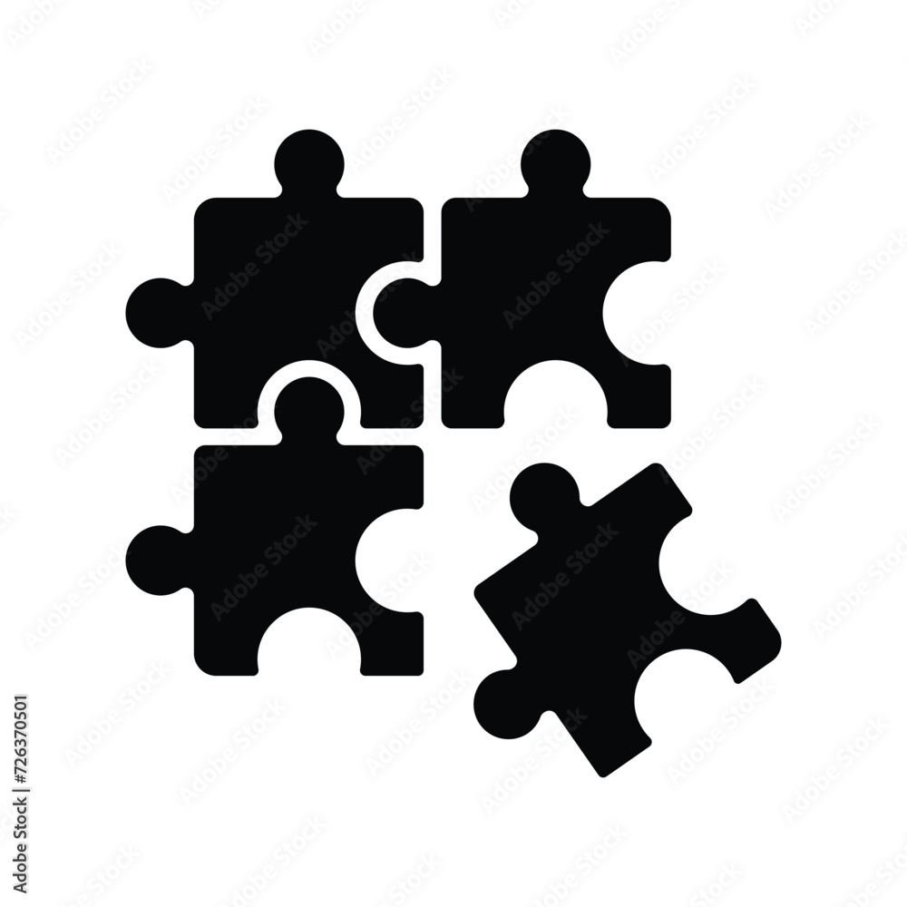Puzzle pieces icon vector on trendy design Puzzle pieces icon vector on trendy design