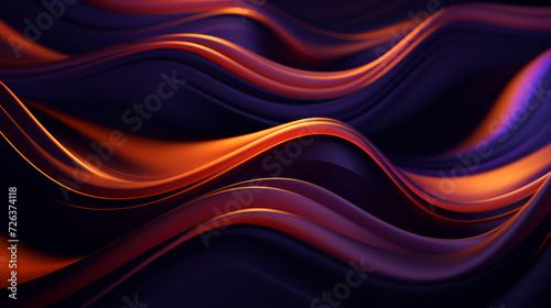 Abstract futuristic background with black and red wave shapes. Visualization of motion waves. Wallpaper or backdrop for modern projects