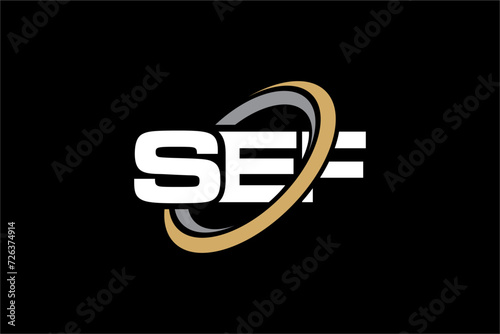 SEF creative letter logo design vector icon illustration	 photo