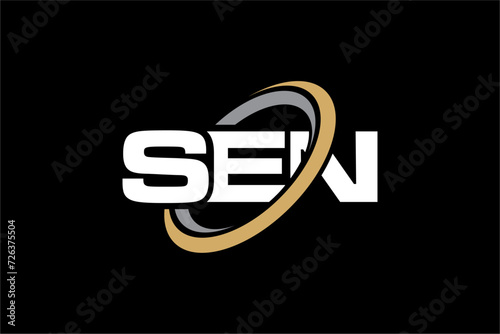 SEN creative letter logo design vector icon illustration	