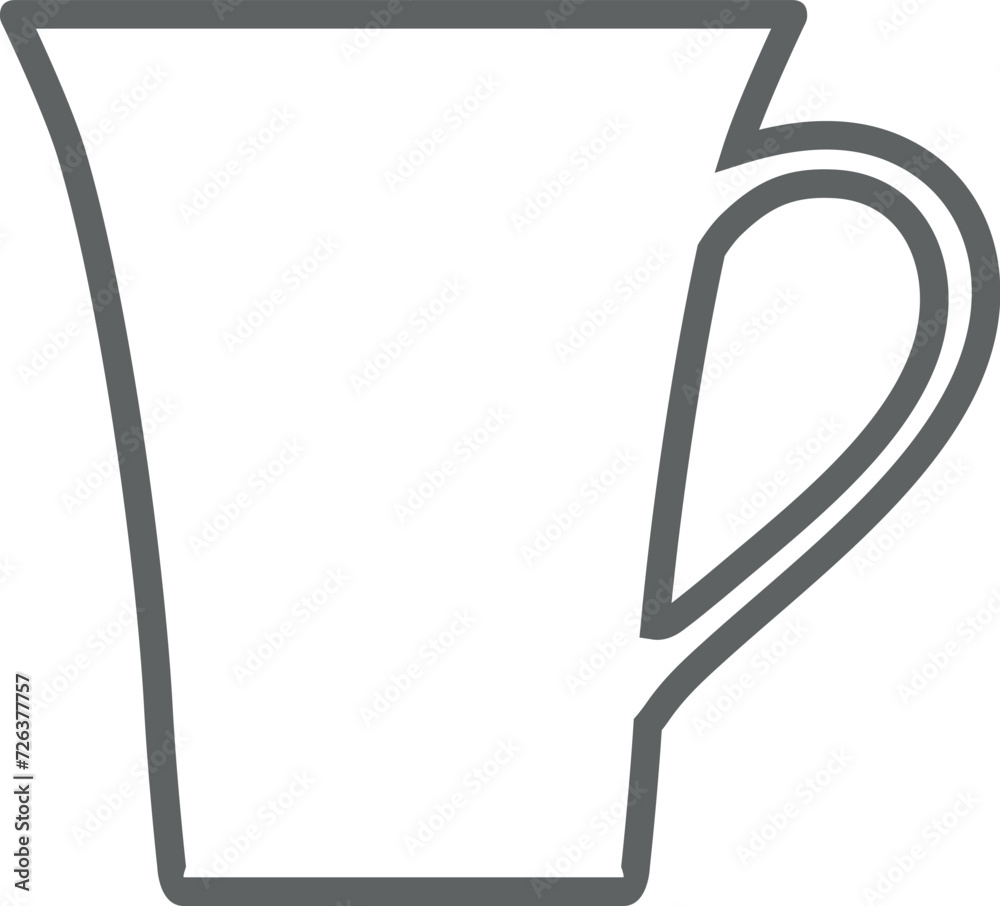 Tea Cup Outline Icon. Vector Illustration. Tea Cup Outline Icon. Vector Illustration.