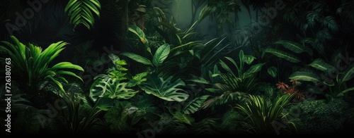 Enigmatic Jungle Depths  A Lush Green Wonderland Unveiled - Generative AI