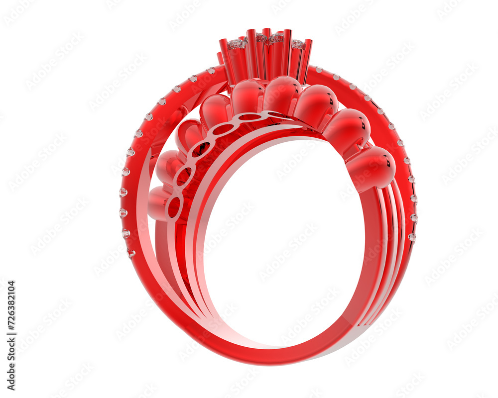 Jewelry isolated on background. 3d rendering - illustration
