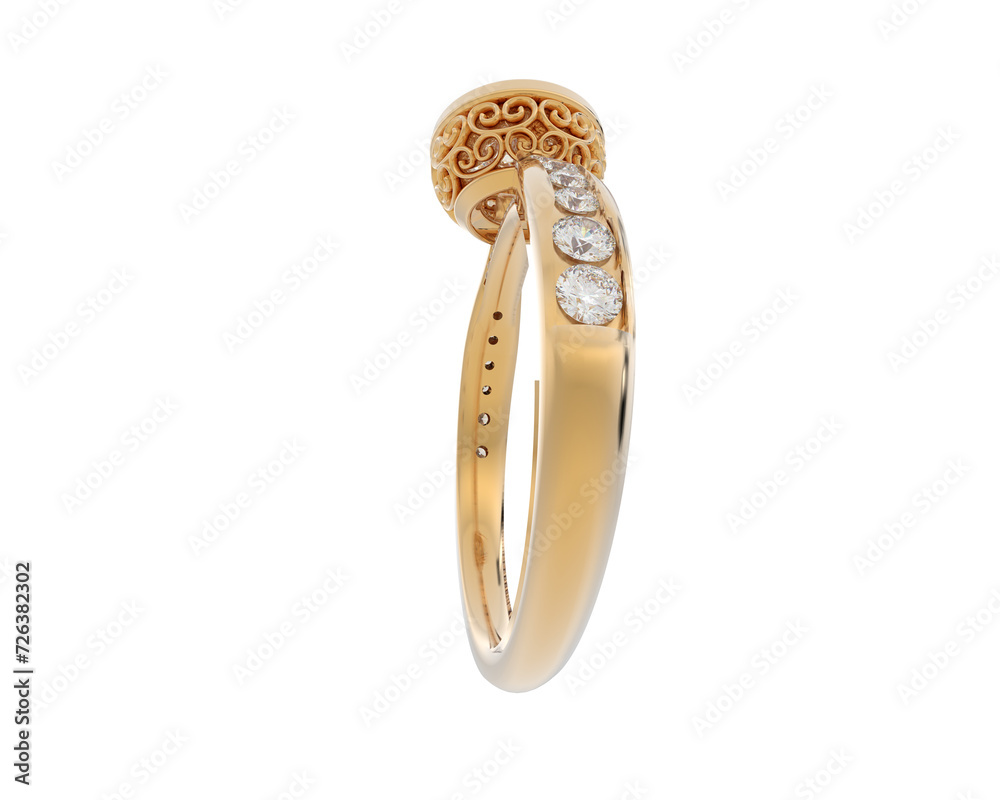 Fototapeta premium Jewelry isolated on background. 3d rendering - illustration