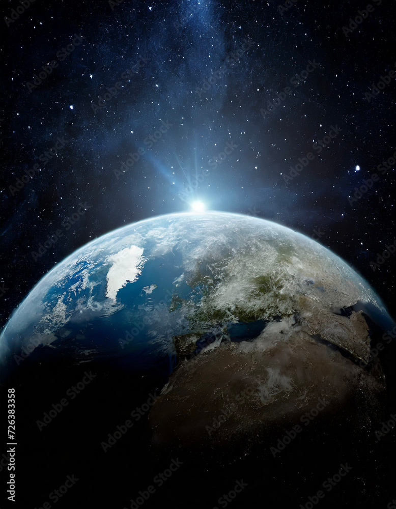 Obraz premium 宇宙 地球 earth Generative AI