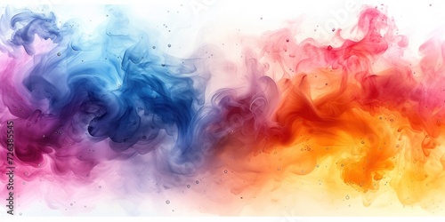 Vibrant Explosion of Colorful Ink Blending in Water Captured in a Still Image