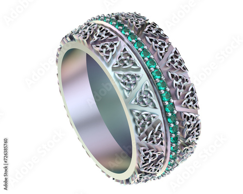 Foto Jewelry isolated on background. 3d rendering - illustration