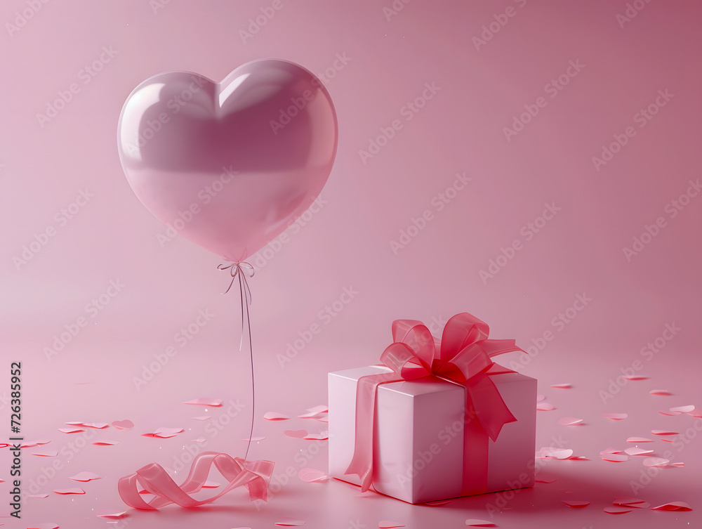 pink gift box with hearts pink gift box with hearts